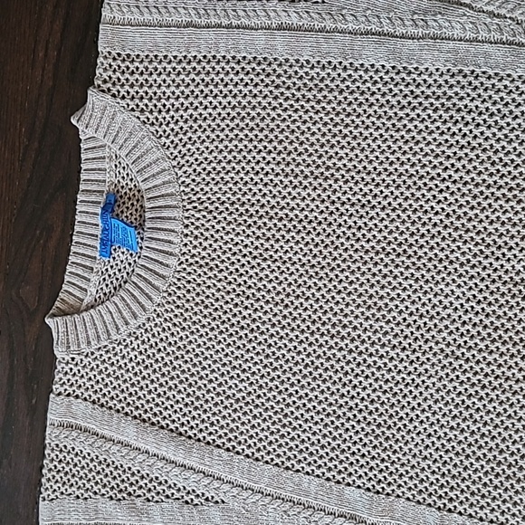 J. McLaughlin Katja Open Knit Poncho Sweater Cotton Wmns OS Beachy Boho Cottage - Picture 11 of 11